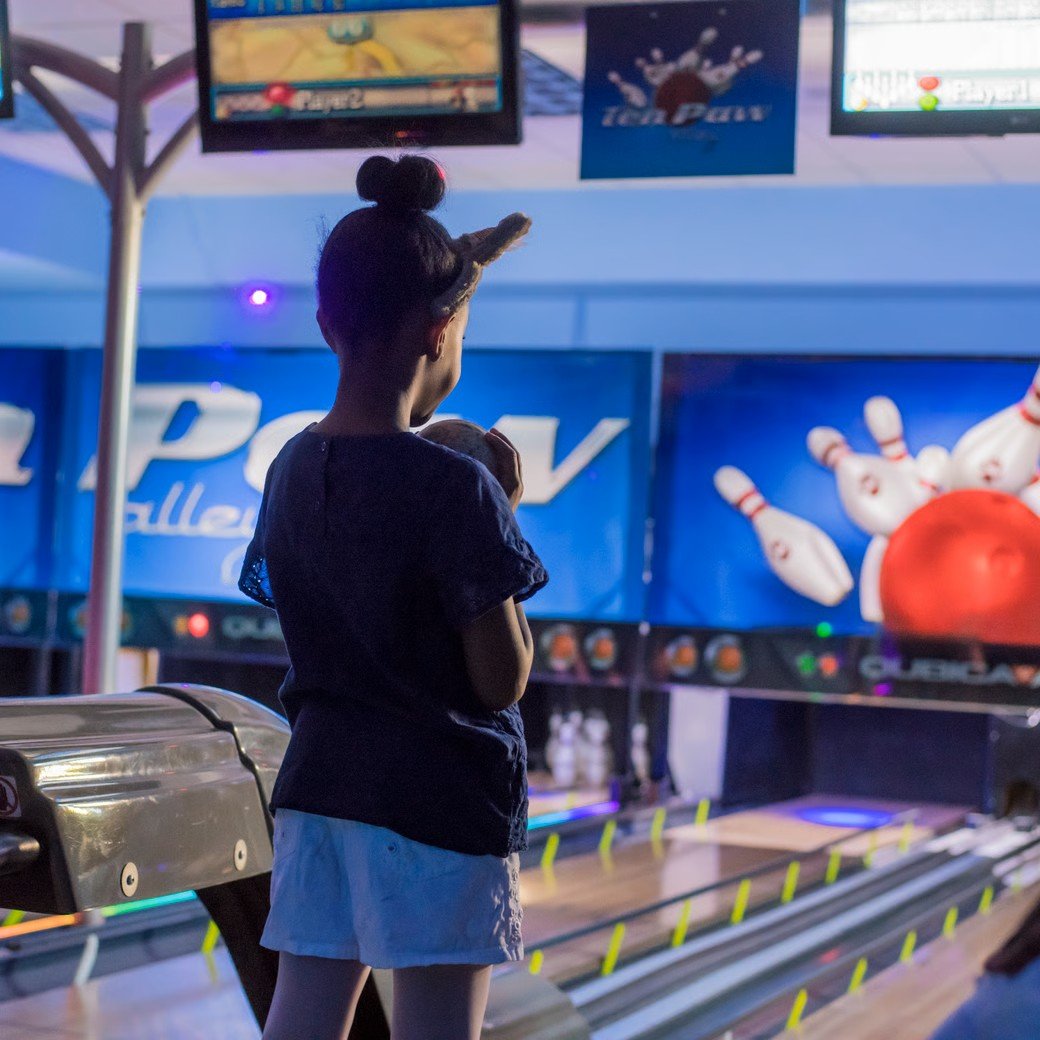 Children bowling