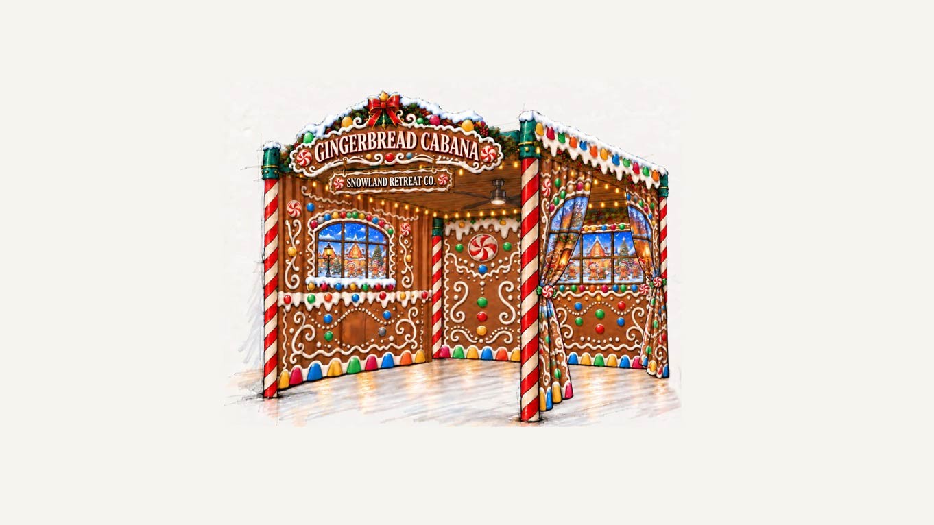 gingerbread cabana rendering
