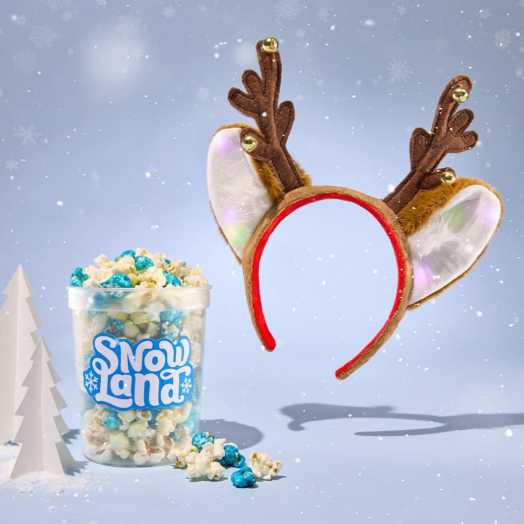 snowland wolf ears and candy popcorn