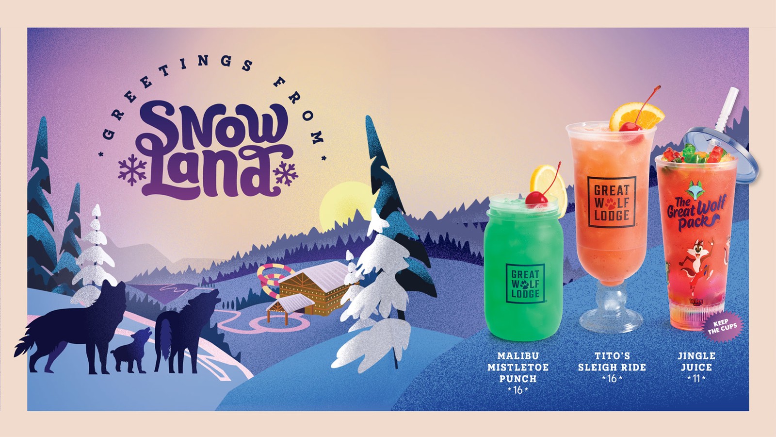 seasonal snowland drinks