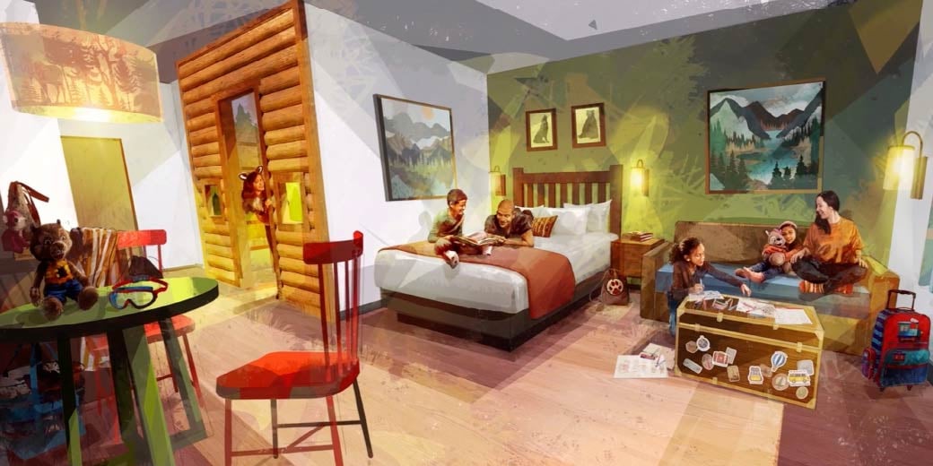 render of a kidcabin suite in Connecticut