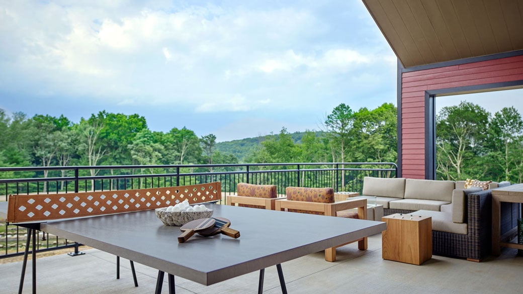 Ping Pong on Villa Terrace