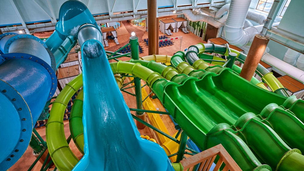 New water park slides in the Poconos