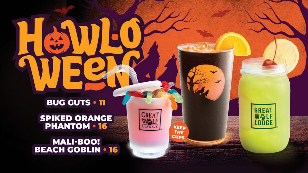 Howloween drinks banner