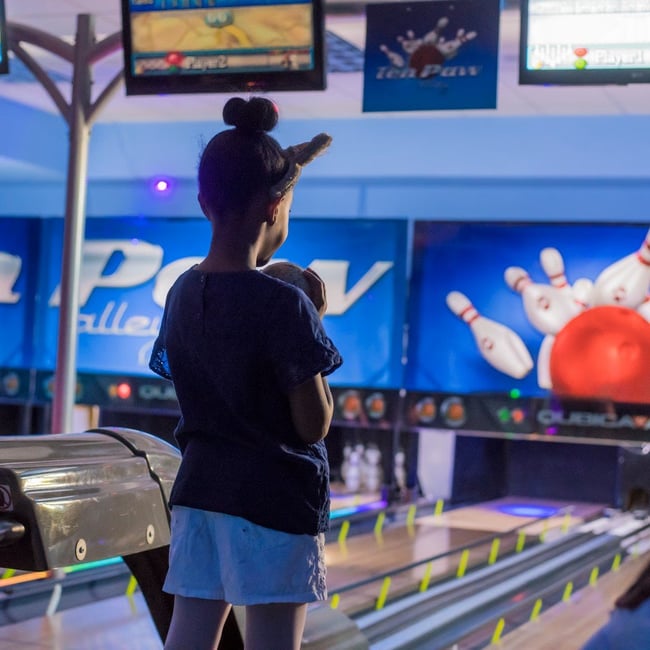 Children bowling
