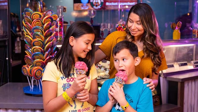 Children enjoying ice-cream