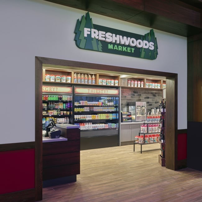 View of Freshwoods Market store front
