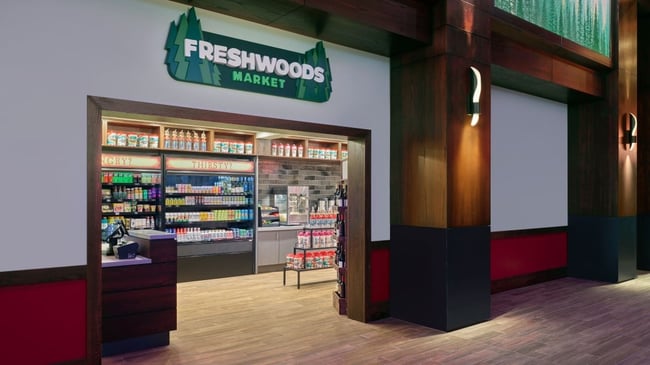 View of Freshwoods Market store front