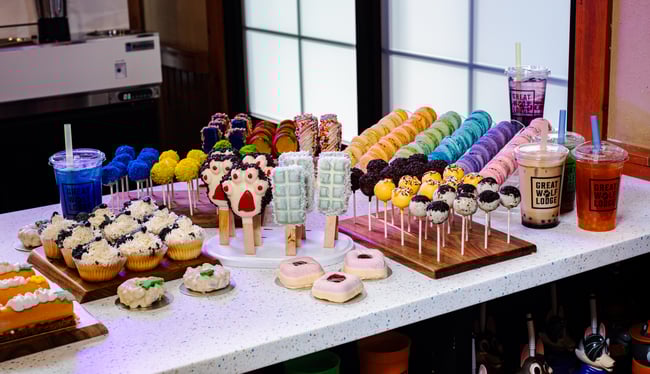 sweets and drinks at story time shoppe