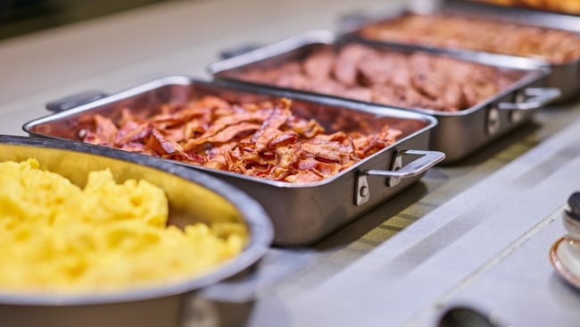 Bacon and eggs breakfast