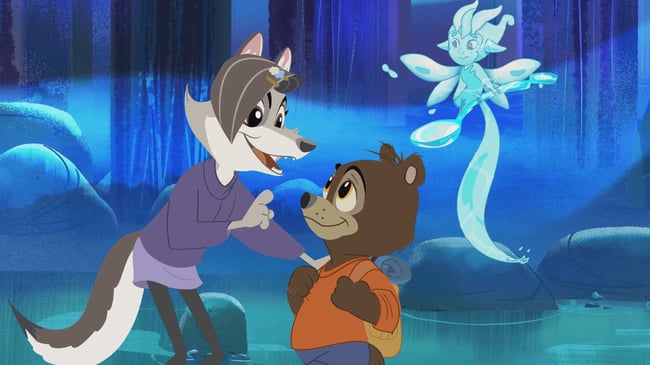 illustration of the Great Wolf characters