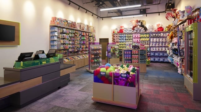 lots of goodies at the redemtion counter