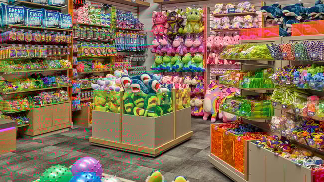 lots of goodies at the redemtion counter