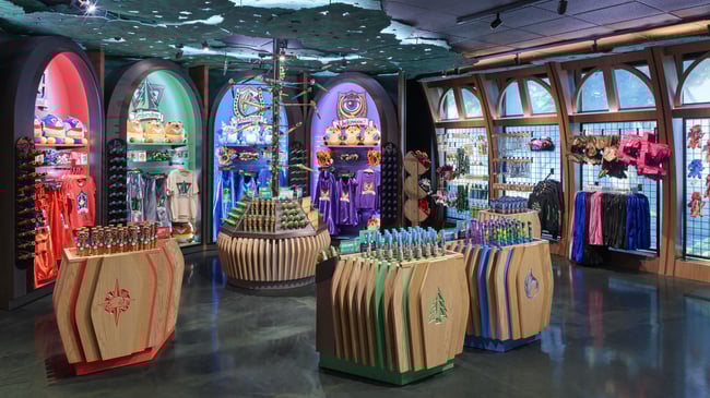 two kids in the magiquest store