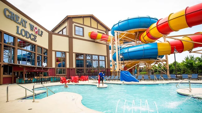 lifeguard checking an outdoor pool