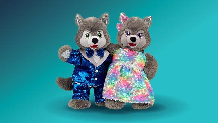 Wiley and Violet plush toys