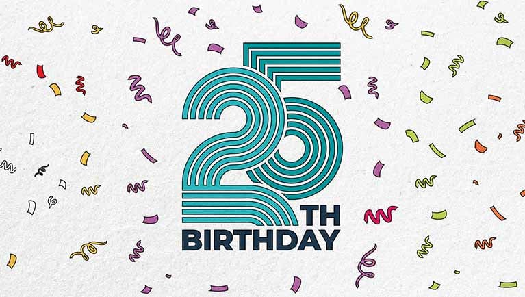 25th birthday logo