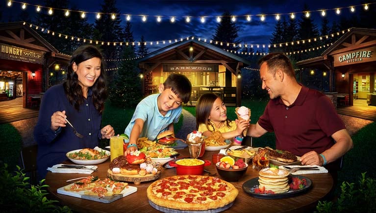 Family having breakfast