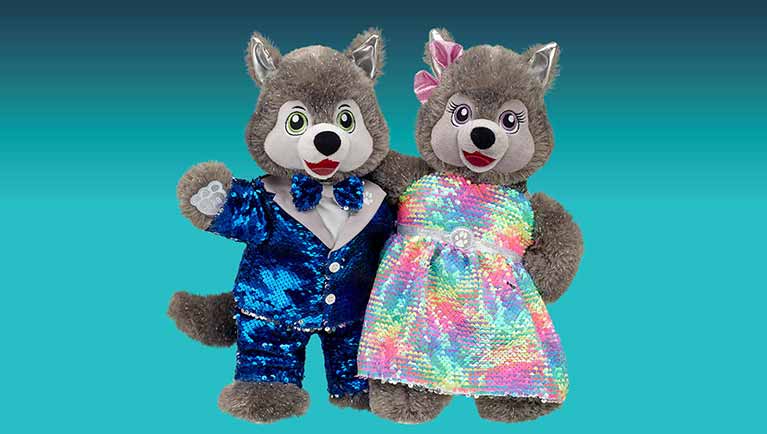 Wiley and Violet plush toys