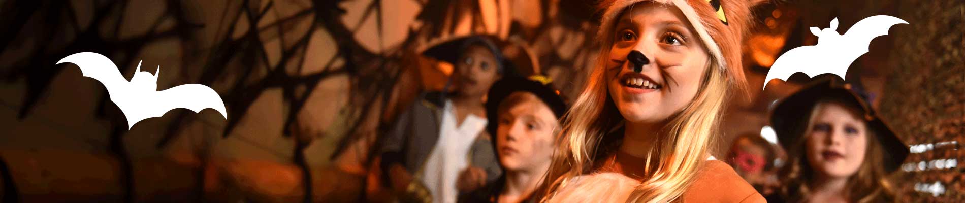 girls celebrating Halloween