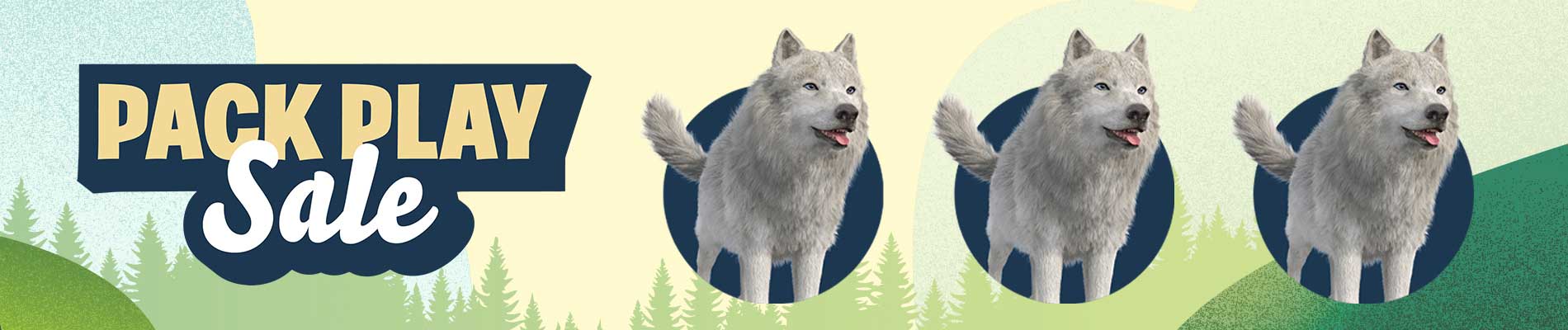 three white wolves