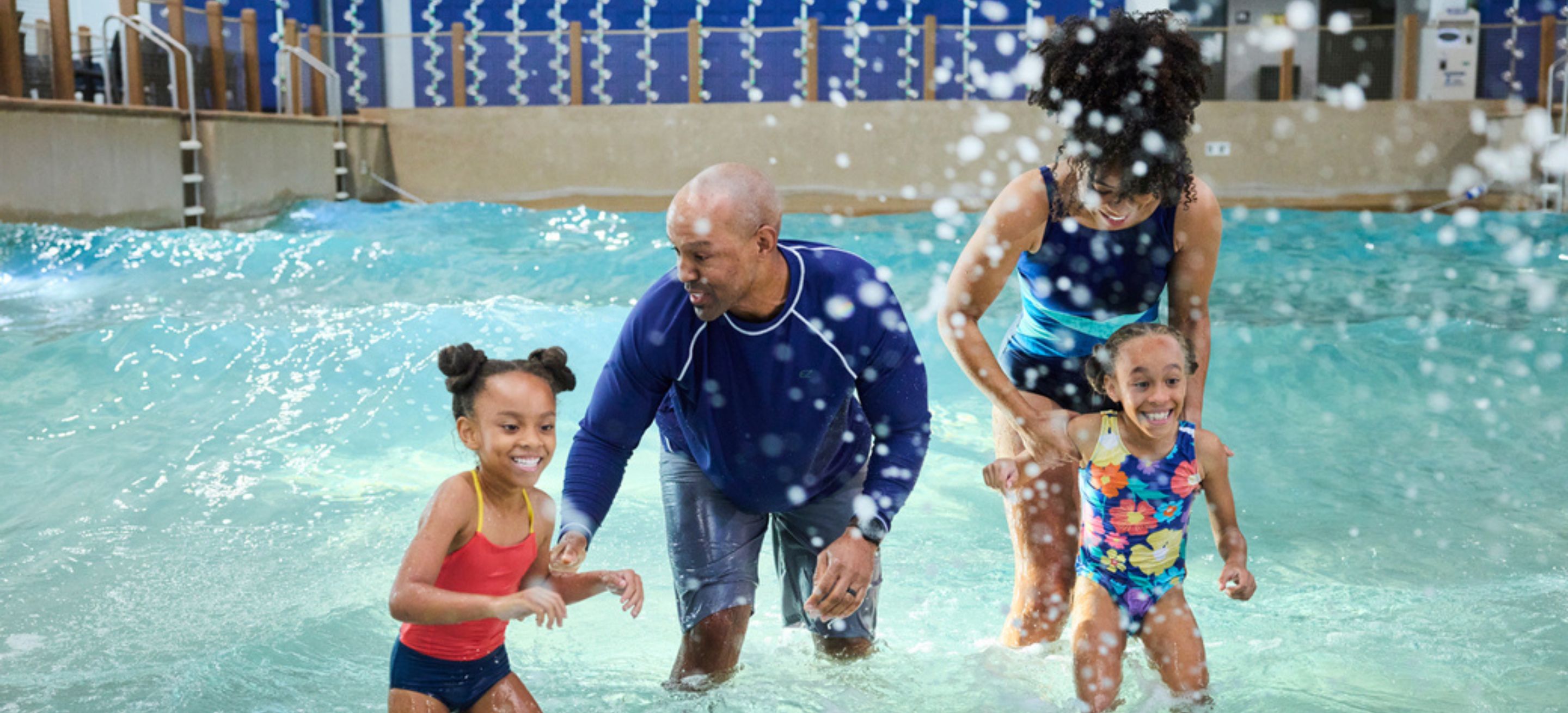 Family enjoying waterpark at Great Wolf Lodge