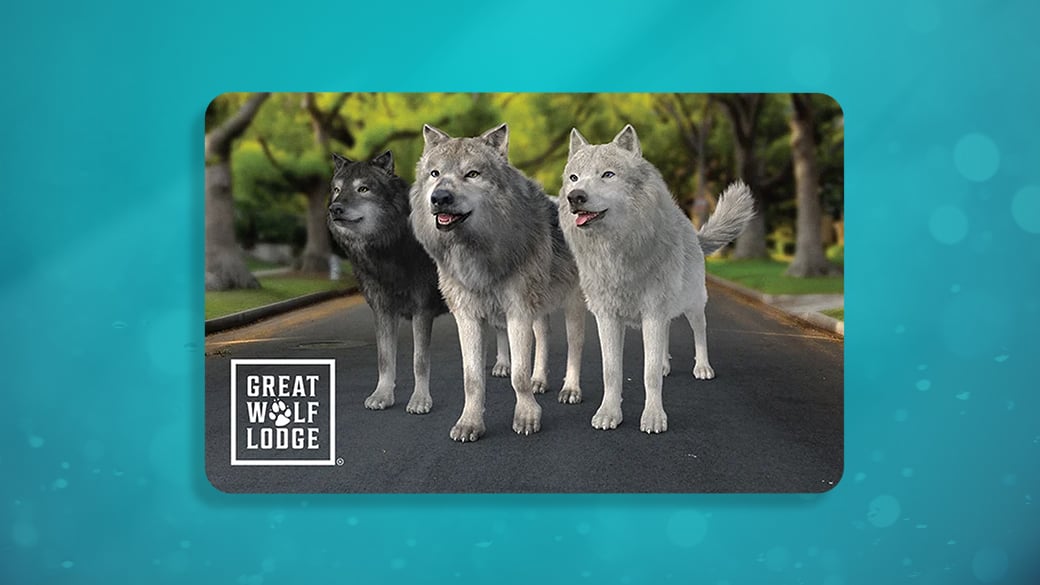 Gift card for great wolf