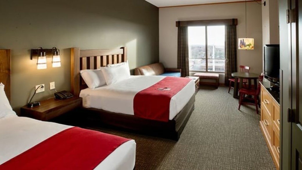 The beds and living area in the Family Suite (Standard)