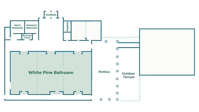 white pine ballroom floorplan