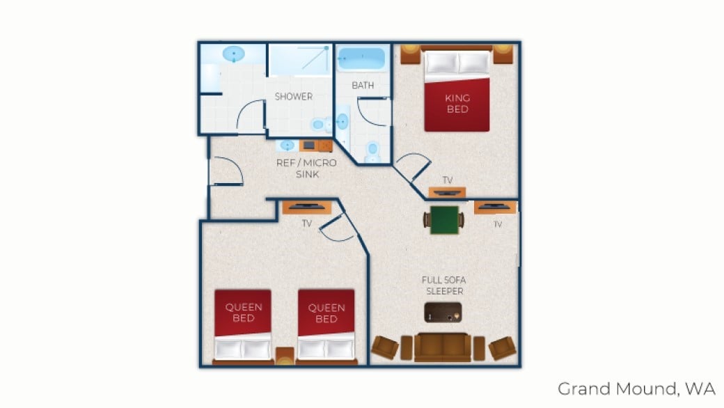 Floorplan of the family suite