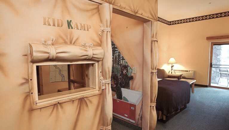 The indoor tent in the KidKamp Suite