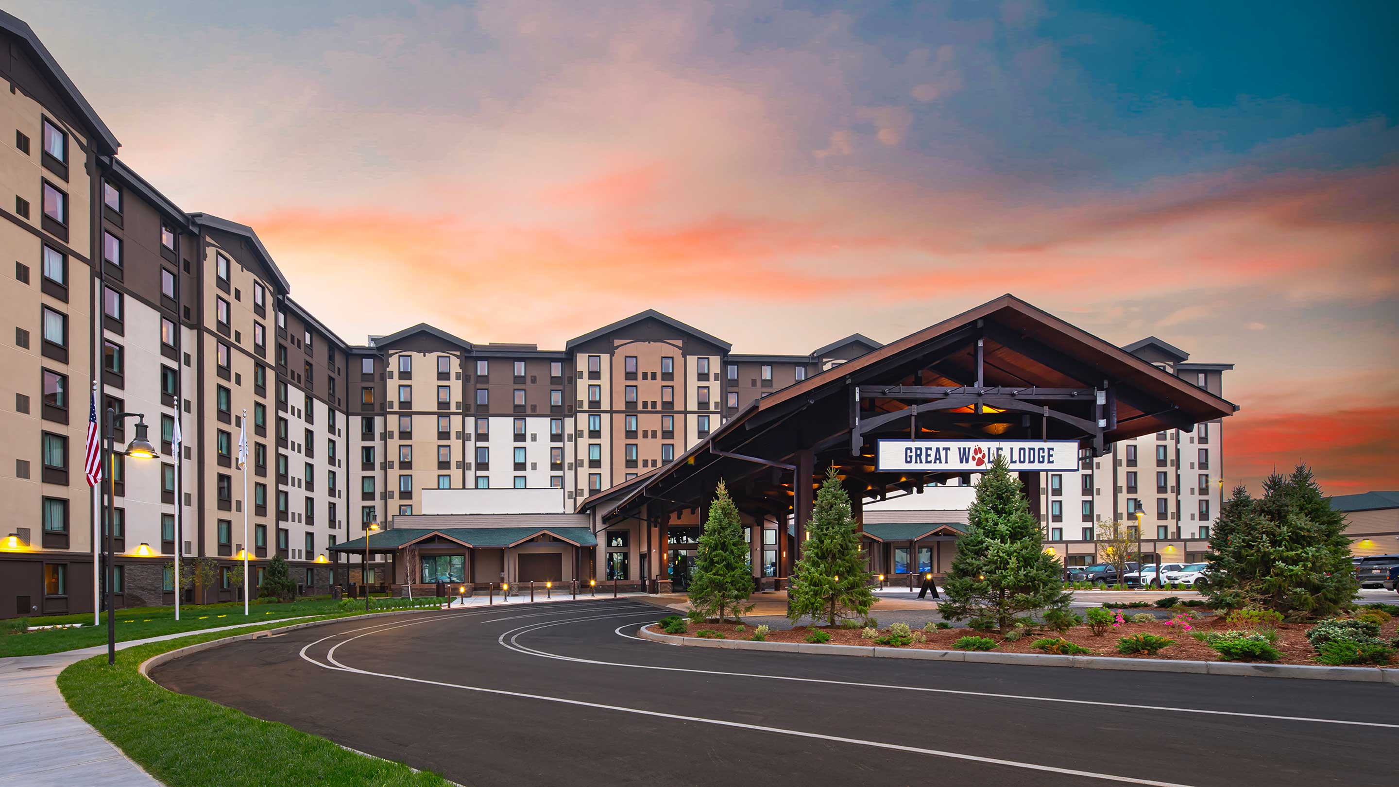 Rendering of the Exterior of Great Wolf Lodge Foxwoods Mashantucket Connecticut