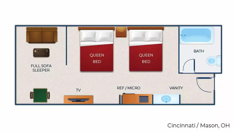Floor plan for the Family Suite