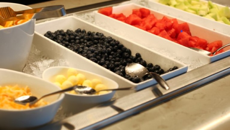 Healthy salad with berries
