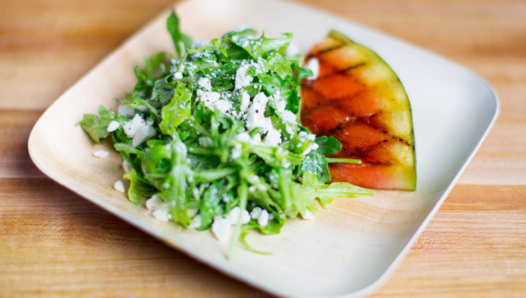 Fruit and salad made at Grizzly Jack's Bar and Grill