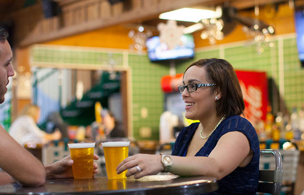 guests enjoying refreshing drinks at great wolf lodge and indoor water park