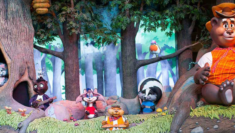 The animal characters from the live show