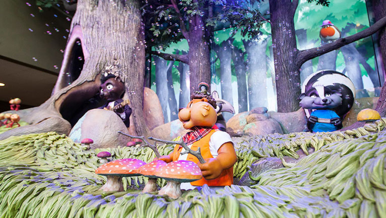 The animal characters from the live show