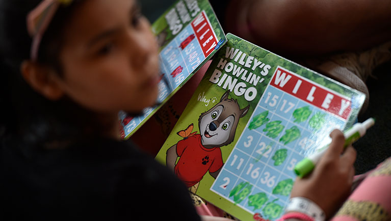 Kids playing Bingo