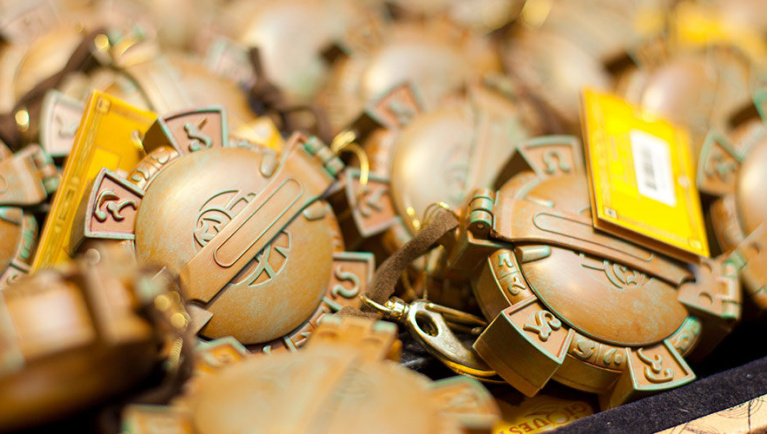 Compasses used for Compass Quest at Great Wolf Lodge indoor water park and resort.