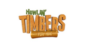 The logo for Howlin Timbers Play Park at Great Wolf Lodge indoor water park and resort.