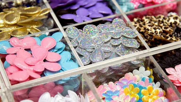 Flip flop accessories at Sammy's Flip Flop Workshop at Great Wolf Lodge indoor water park and resort.