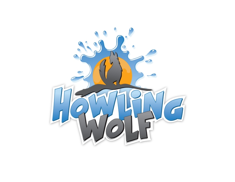 The logo for the Howling Wolf slide at Great Wolf Lodge indoor water park and resort.