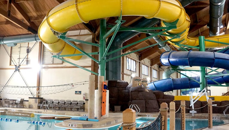 The Howling Wolf slide at Great Wolf Lodge indoor water park and resort.