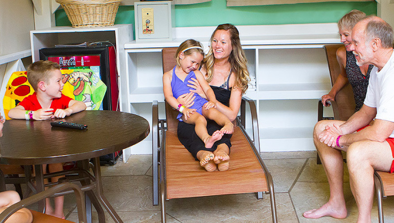 Upgraded Water Park Seating | Indoor Water Park in Williamsburg | Great