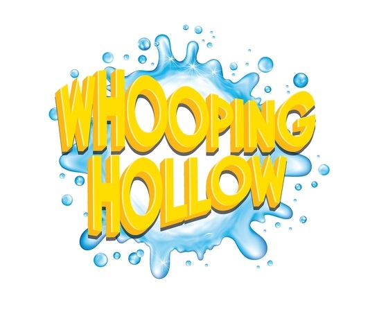 The logo for Whooping Hollow at Great Wolf Lodge indoor water park and resorts.