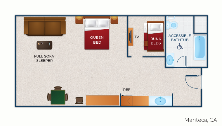 KidCabin Suite (Accessible Bathtub) | Themed Suite | Great Wolf Lodge