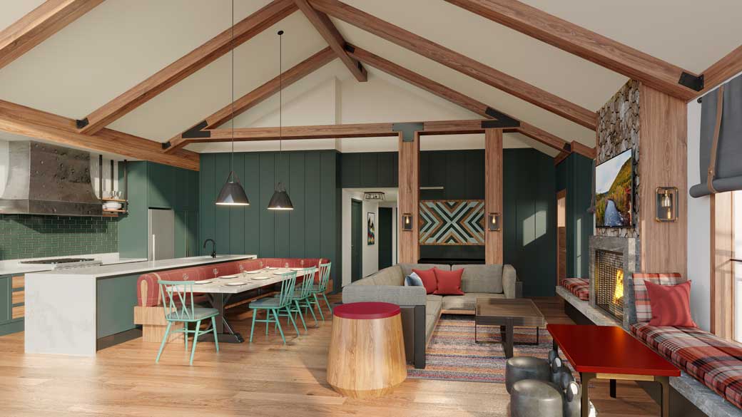 Living room of the villa