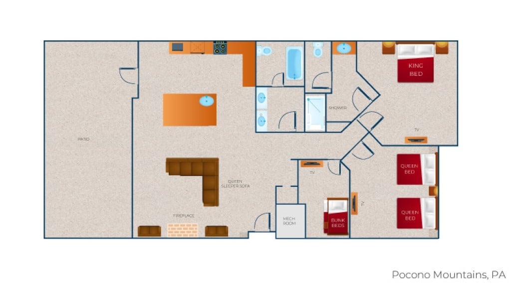 Upper Woodland Villa | Villas | Great Wolf Lodge Pocono Mountains, PA