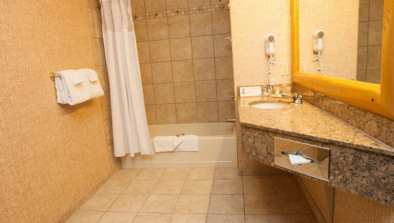 The bathroom in the Timber Wolf Condo